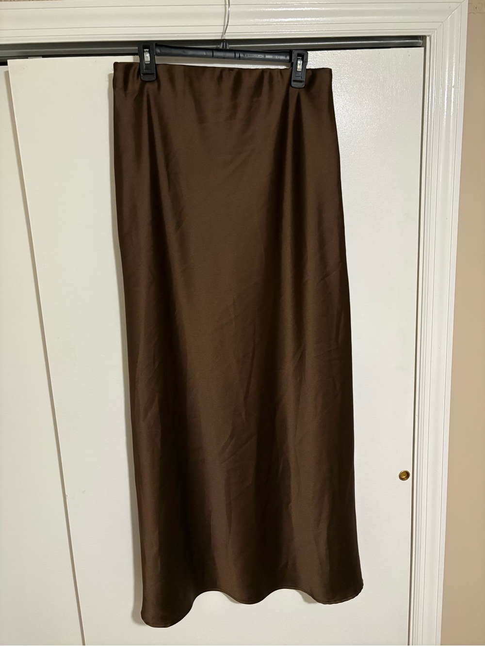 Renee C Brown Satin Maxi Skirt - Picture 2 of 5
